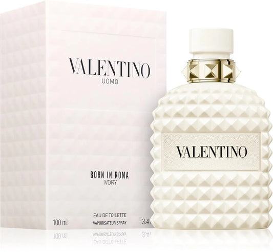 Valentino Uomo Born In Roma Ivory EDT Spray for Men 3.4 oz / 100 ml