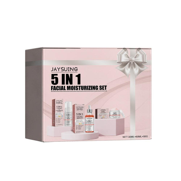 Jaysuing 5-in-1 Facial Moisturizer Set – Deep Hydration & Brightening Skincare